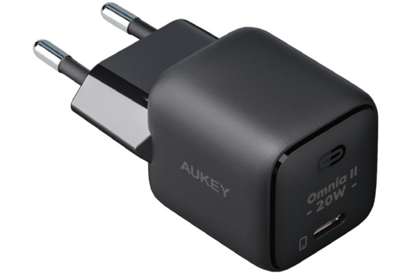 AUKEY Minima 20W GaN USB-C PA-B1T BK Wall Charger, Black