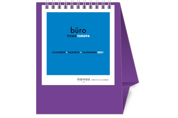 NOVOS Tischkalender Europa 2027 500091 1M/1S hellgrün ML 11.5x14cm