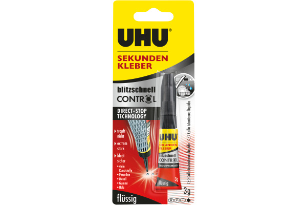 UHU Sekundenkleber Control 33130 flüssig 3g