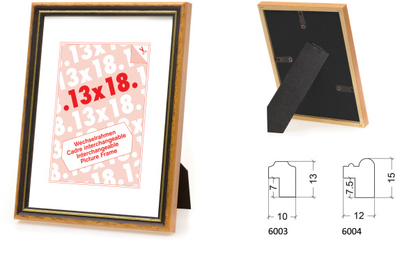 DEBEX Wechselrahmen 21x29,7cm 600403-21 Holz gold