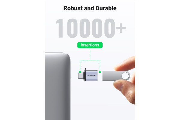 UGREEN Adapter Type C to USB 50283 3.0 A,Lanyard ,Gray