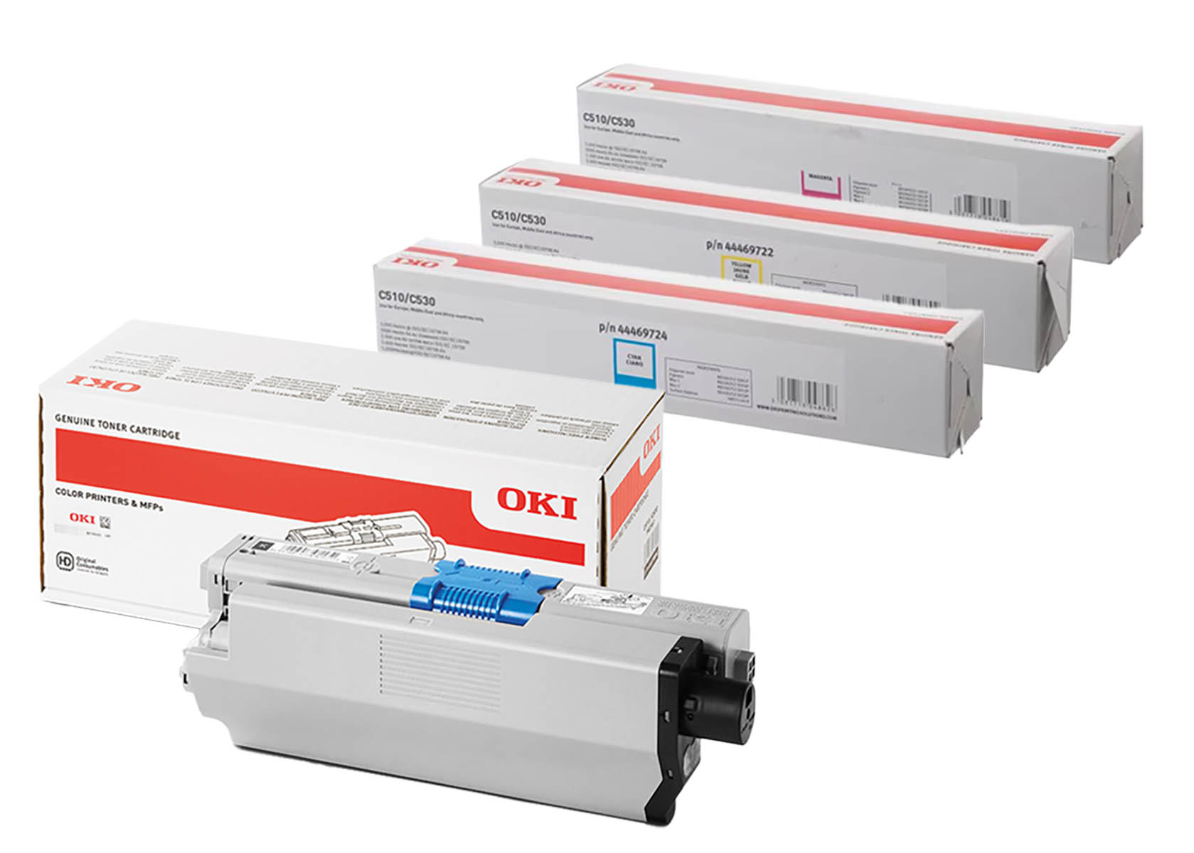 Original OKI C510/C530 SET Multipack / Set mit allen vier Farben
