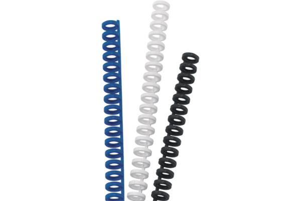 GBC Binderücken 8mm A4 388019E schwarz, 34 Ringe 50 Stück