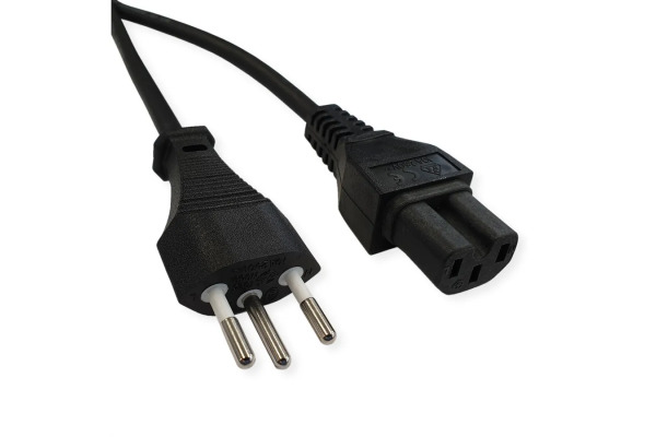 VALUE Netzkabel Black 19.99.121 T12 auf C15 1.8m