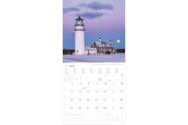 ALPHA EDI Bildkalender 2027 161873 Leuchttürme ML 30x30cm