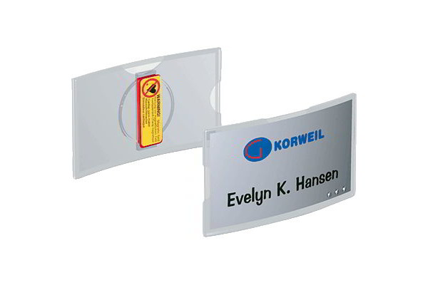 DURABLE Namensschild Konvex mit Magnet 812319 transp.,acryl,40x75mm 25 Stk.