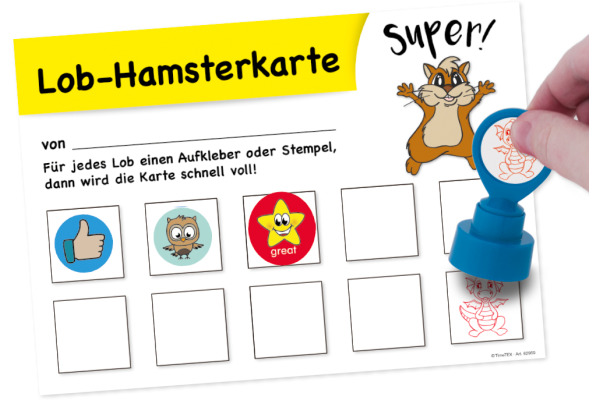 TIME TEX Lob-Hamsterkarte 62959 10 Feldern 25 Stück