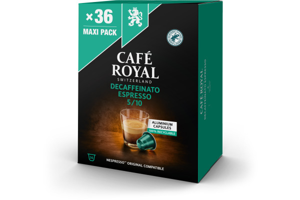 CAFEROYAL Kaffeekapseln Alu 10173073 Espresso Decaffeinato 36 Stk.