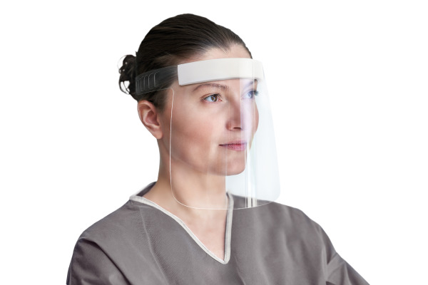 MAGNETOP. Gesichtsvisier rPET 25x32x75mm 1102501 weiss, transparent 5 Stück