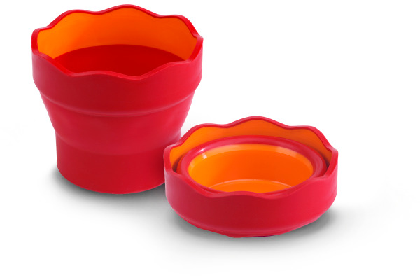 FABER-CA. Wasserbecher CLIC & GO 181517 rot, für Pinsel