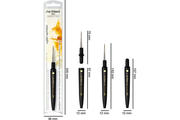 DA VINCI Künstlerpinsel-Set Go Maestro VA-4283_0 Grösse 2, Kolinsky 2 Stück