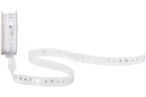 SPYK Band Cubino Stellare 1596.401 10mmx4 m Weiss-Silber