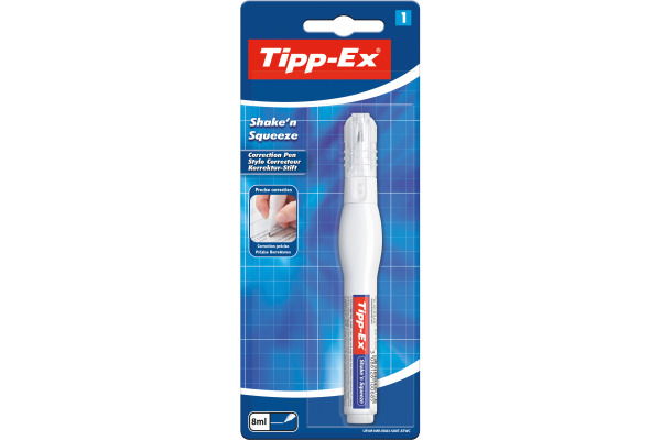 TIPP-EX Shake'n Squeeze 8ml 8022923 Korrekturstift, Blister weiss