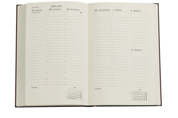 PAPERBLAN Agenda Blue Luxe 2027 DD1807-1 1W/2S VER Maxi HC DE 13.5x21cm