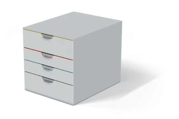 DURABLE Schubladenbox Varicolor 4 762427 weiss/bunt 4 Schubl.