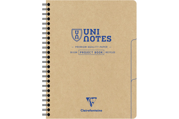 CLAIREFON Collegeblock Uni Notes A5+ 9860C braun, kariert 5mm 80 Blatt