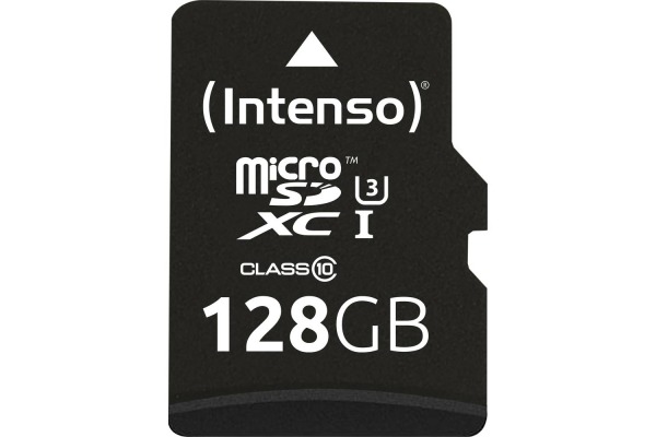 INTENSO Micro SDXC Card PRO 128GB 3433491 with adapter, UHS-I
