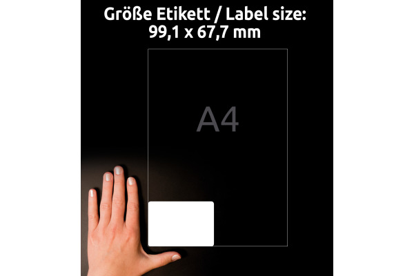 AVERY ZW. Adressetiketten 99,1x67,7mm L7165-250 weiss 2000 Stk./250 Blatt