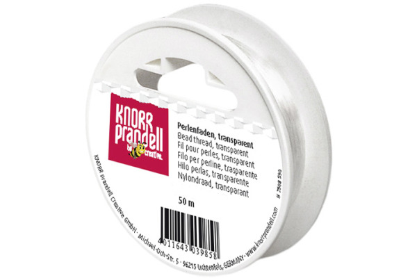 KNORR Perlenfaden 50mx0,50mm 218048509 weiss