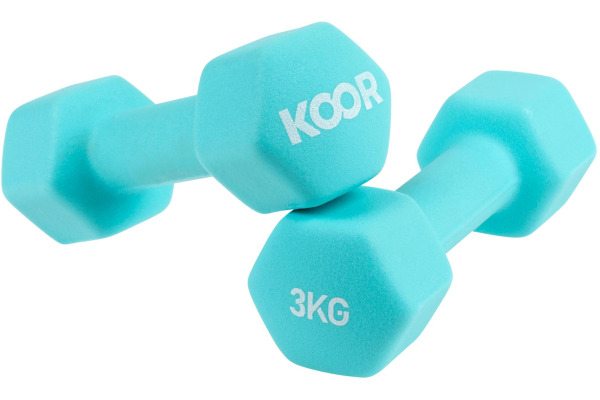 KOOR Kurzhantel Set 3kg F00913 blau 2 Stück