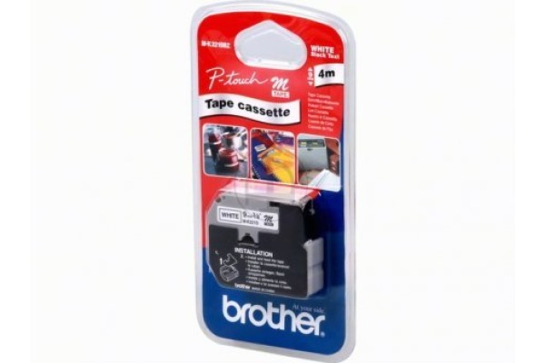 PTOUCH Band, nicht lam. schwarz/weiss M-K221SBZ zu PT-65/75/85/110 4mx9mm