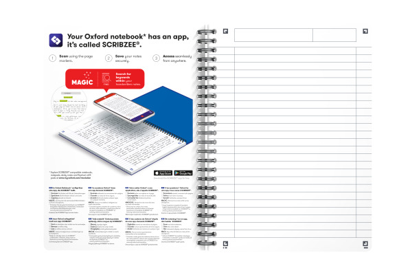 OXFORD Spiralheft Office A5 100101300 ass., liniert 90 Blatt