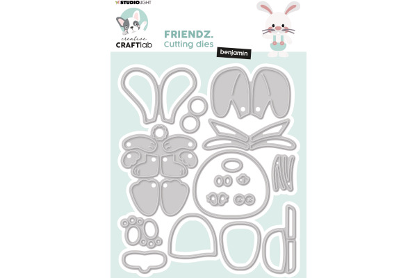 STUDIO LI Stanzschablone 12.7x11x0.1cm CD476 Hase 17 Stück