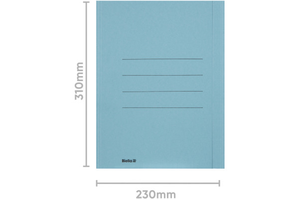 BIELLA Einlagemappe m. Klappe A4 25040105U blau 240g/m2 50 Stück