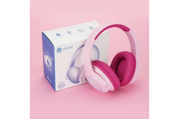 ICLEVER Kids Bluetooth Headphones C10-2083N BTH18, LED, 43h, pink