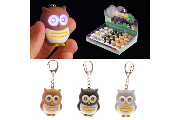 ROOST Schlüsselanhänger Eule OWL24 Led, assortiert