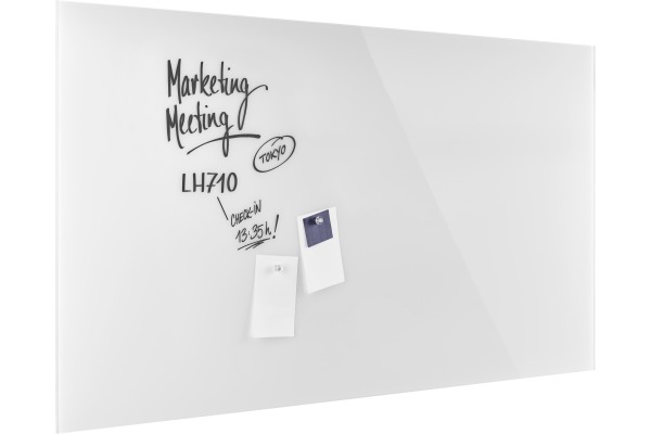 MAGNETOP. Design-Glasboard 2000x1000mm 13409000 weiss, magnetisch