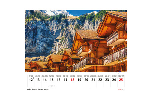 NOVOS Tischkalender Die Heimat 2027 507005 2W/1S ML 19.2x22.5cm