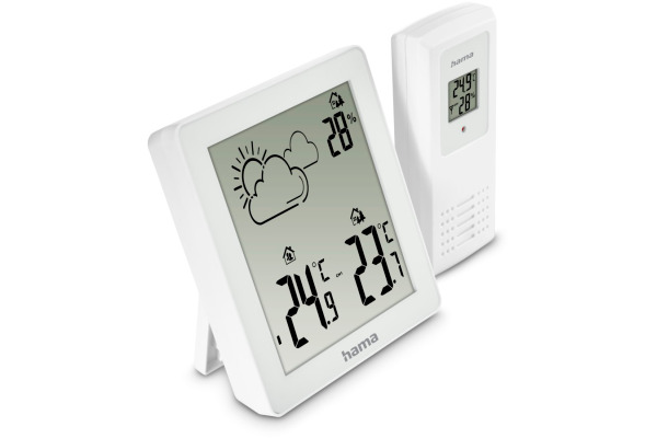 HAMA Wetterstation Zakynthos 222234 weiss, mit Sensor