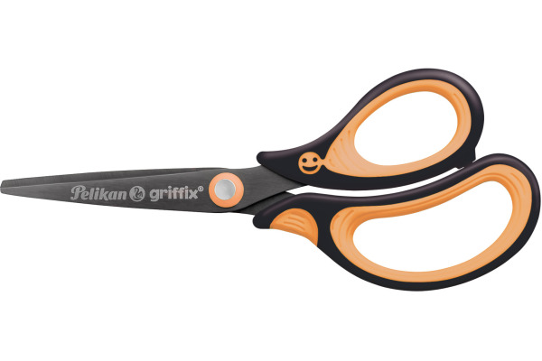PELIKAN Schere spitz Griffix 819015 neon black, Rechtshänder