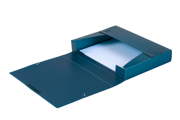 DUFCO Ablagebox A4 51500.036 blau metallic 5cm