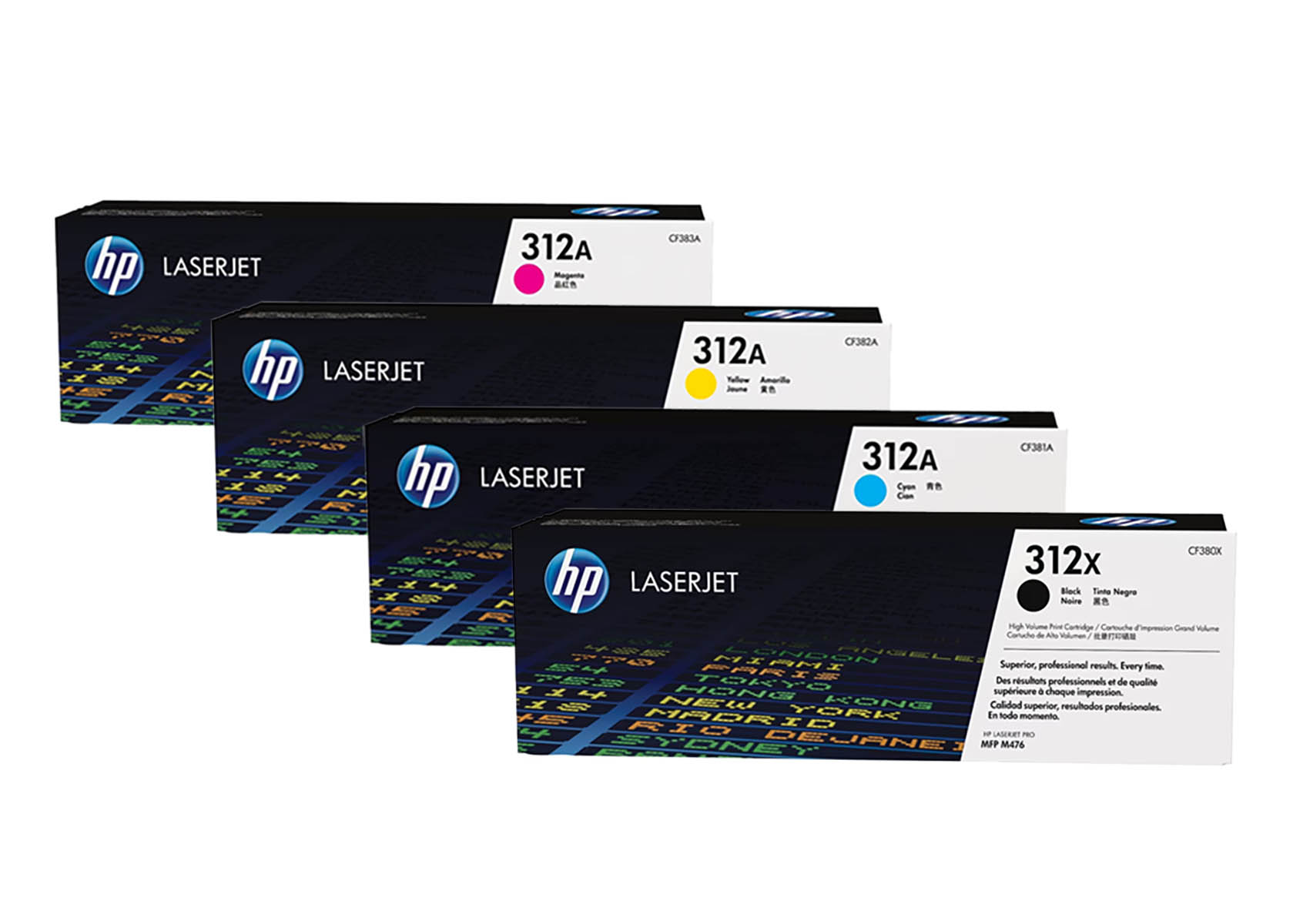 Original HP CF380X / 312X SET Multipack / Set mit allen vier Farben