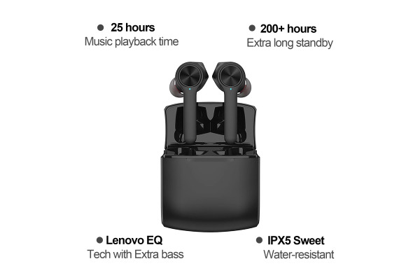 LENOVO Earbuds HT20 black HT20-BK