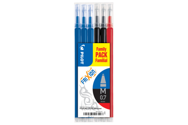 PILOT Refill FriXion Refill BLS-FR7-S 3x blau, 2x schwarz 1x rot