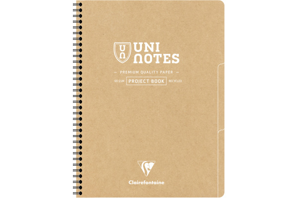 CLAIREFON Collegeblock Uni Notes A4+ 9862C braun, kariert 5mm 80 Blatt