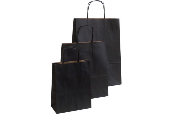 NEUTRAL Tragtaschen Allegra schwarz SDF22-798 Kraft,110g, 22x10x27cm 25 Stk.