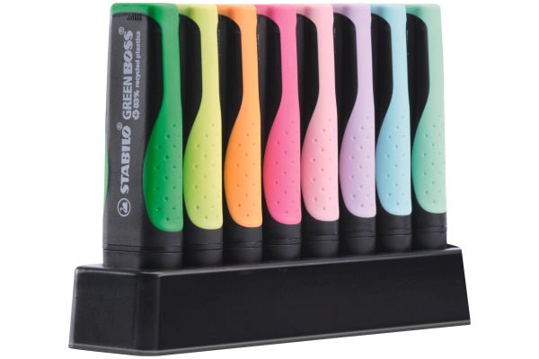 STABILO BOSS Textmarker Green 2-5mm 6070/08-5 Deskset 8 Stück