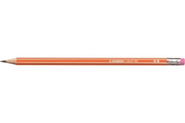STABILO Bleistift 160 mit Gummi HB 2160/03HB orange