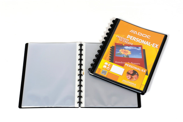 ADOC Sichtbuch Personal A4 5242.705 schwarz mit Fenster 40 Taschen
