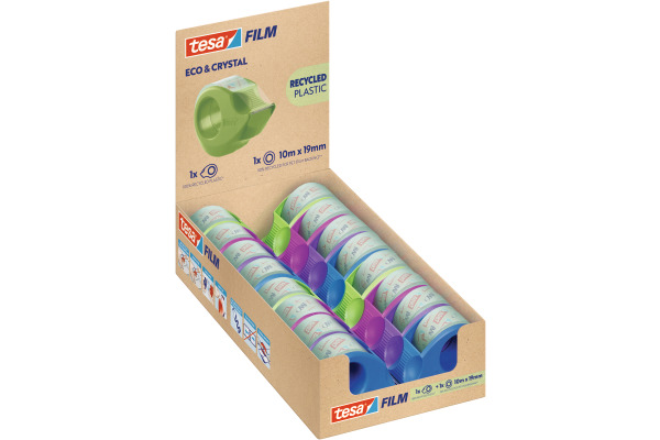 TESA Tesafilm eco&crystal 10mx19mm 59039-000 Klebebandabroller 16 Stück