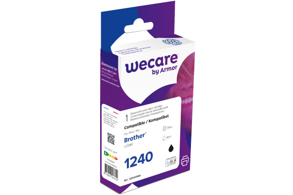 WECARE Tinte rebuilt schwarz LC-1220BK zu Brother DCP-J525W 16ml