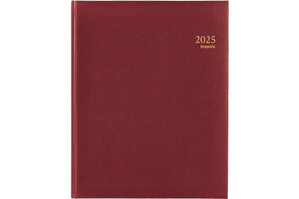 BREPOLS Agenda Concorde Lima Ku. 2027 26.3.0099 1W/2S weinrot 21x27cm