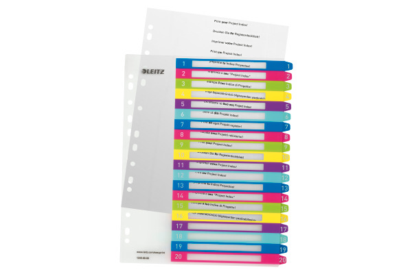 LEITZ Register PP WOW A4+ 12450000 multicolor 1-20