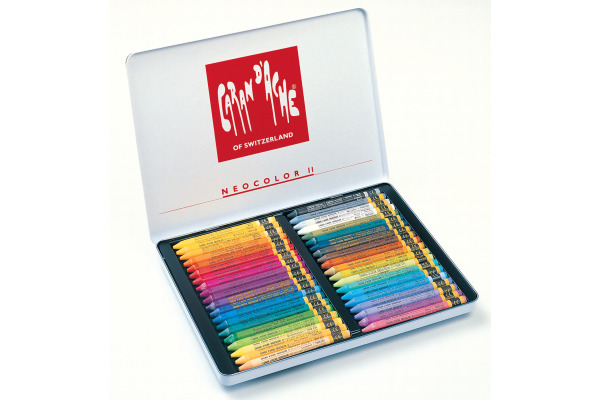 CARAN D'A Wachsmalkreide Neocolor II 7500.340 40 Farben ass. Metallbox