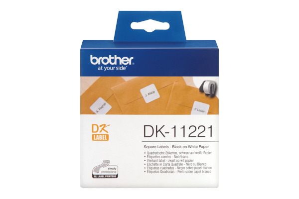 PTOUCH Etiketten quadratisch 23mm DK-11221 QL-500 weiss 1000 Stk./Rolle