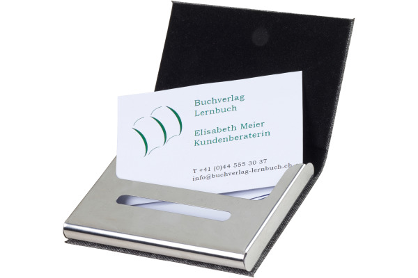 KOLMA Visitenkartenhalter RPET 14.303.03 grau 20 Karten 9.6x6.2x1.5cm